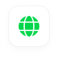Green icon of the earth globe