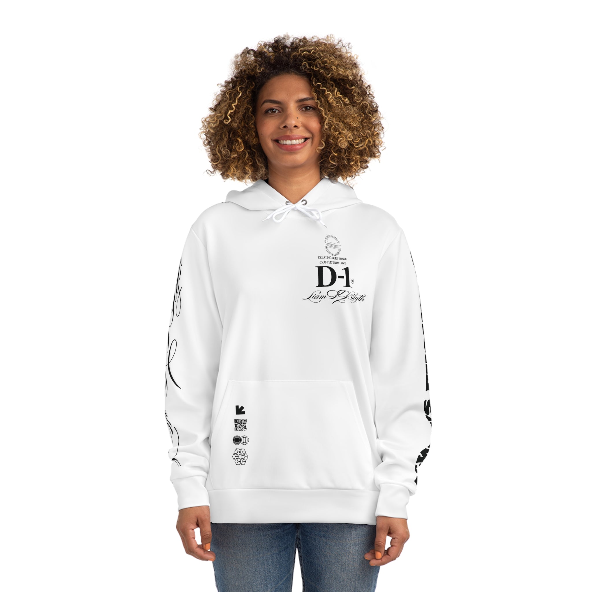 D-1 Collection Fashion Hoodie No.5 White