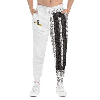 D-1 Collection Athletic Joggers No.1 White