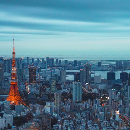 Aerial view of Tokyo city showcasing the vibrant metropolis with iconic landmarks, bustling streets, and stunning urban landscapes, perfect for travelers